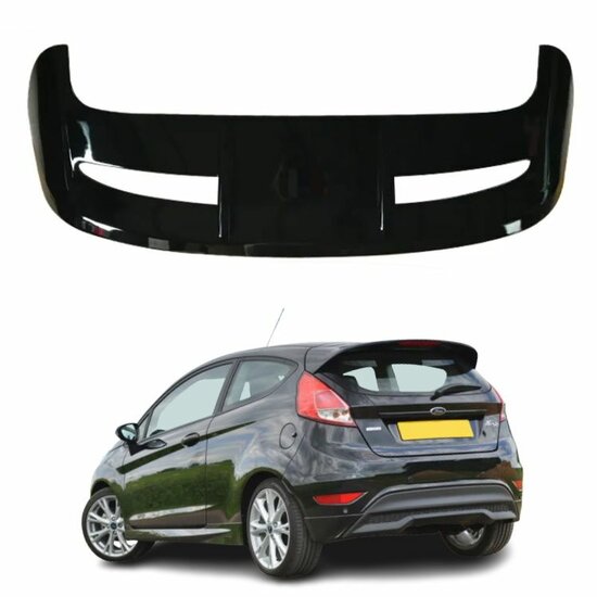 Dakspoiler glanzend zwart passend voor Ford Fiesta VI model 2008 - 2014