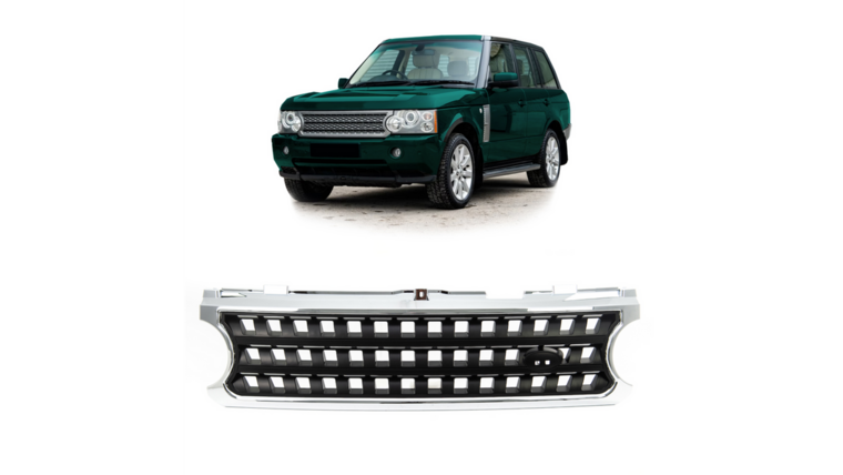 Gril glanzend zwart met chrome passend voor Range Rover III L322 facelift model 2006 - 2010 