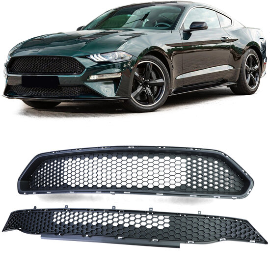 Sport grillen set passend voor Ford Mustang 6 model 2017 - 2022 Bullit look