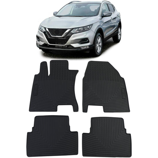 Rubber matten passend voor Nissan Qashqai J10 model 2006 - 2013