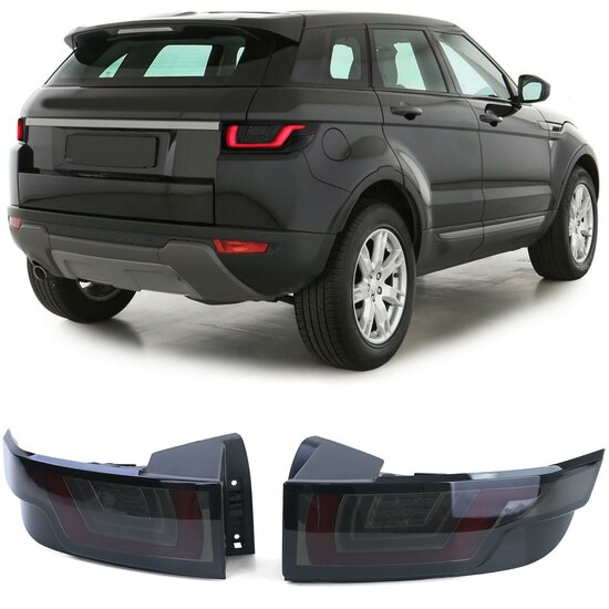 LED Lightbar achterlichten smoke passend voor Range Rover Evoque model 2012 - 2015