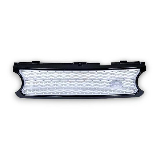 Gril zilver met glanzend zwart passend voor Range Rover III L322 facelift model 2006 - 2009