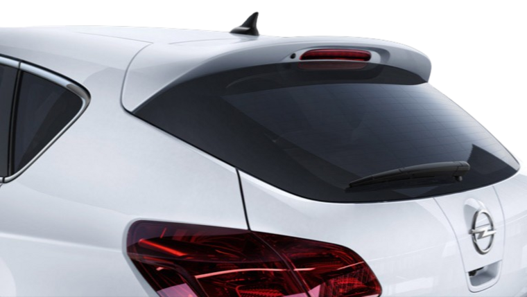 Glanzend zwarte dakspoiler passend voor Opel Astra J hatchback model 2012 - 2015 