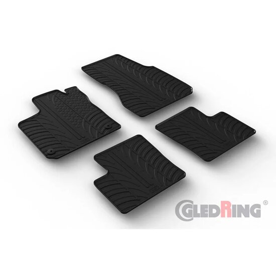 Gledring Rubbermatten passend voor Renault Twingo E-Tech 2020- (T profiel 4-delig + montageclips)