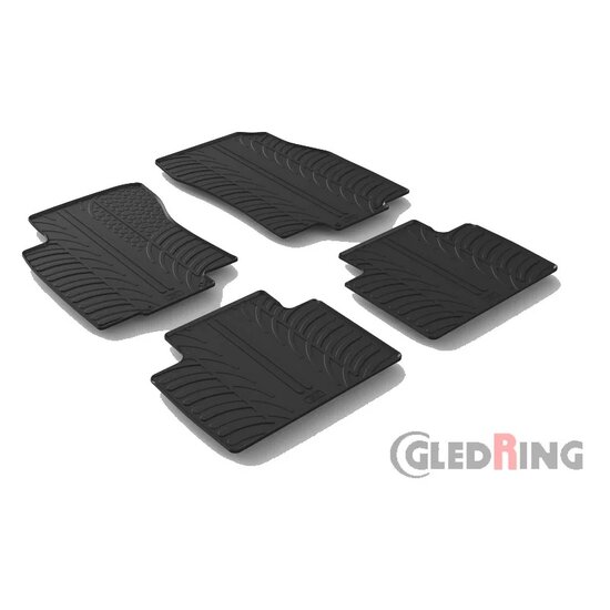 Gledring Rubbermatten passend voor Renault Koleos II 8/2016- (T profiel 4-delig + montageclips)