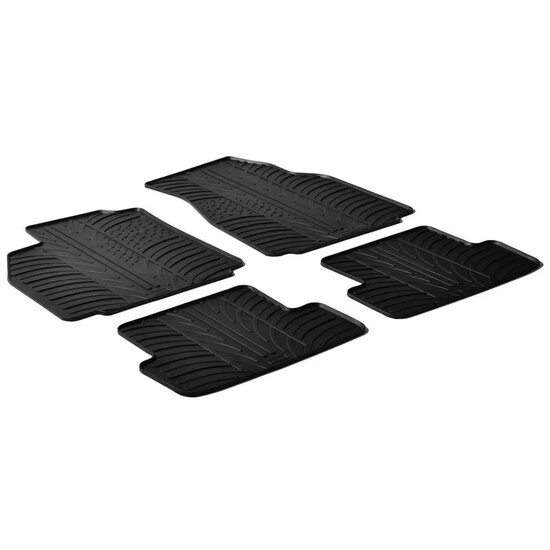 Gledring Rubbermatten passend voor Renault Megane II 2002-2008 (T profiel 4-delig)
