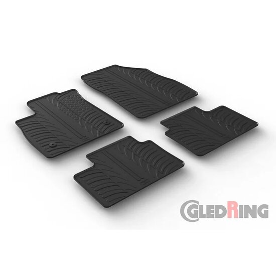  Gledring Rubbermatten passend voor Renault Talisman 3/2016- (T profiel 4-delig + montageclips)