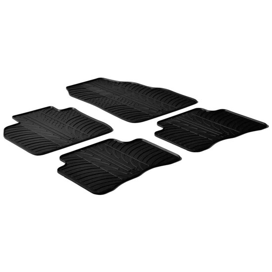 Gledring Rubbermatten passend voor Opel Mokka (incl. X) (T profiel 4-delig + montageclips)