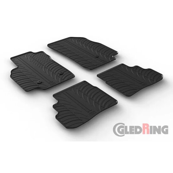 Gledring Rubbermatten passend voor Opel Karl 8/2015- (T profiel 4-delig + montageclips)