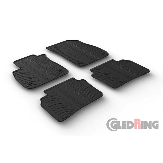 Gledring Rubbermatten passend voor Opel Insignia Grand Sport &amp; Sportstourer 2017- (T profiel 4-delig + montageclips)
