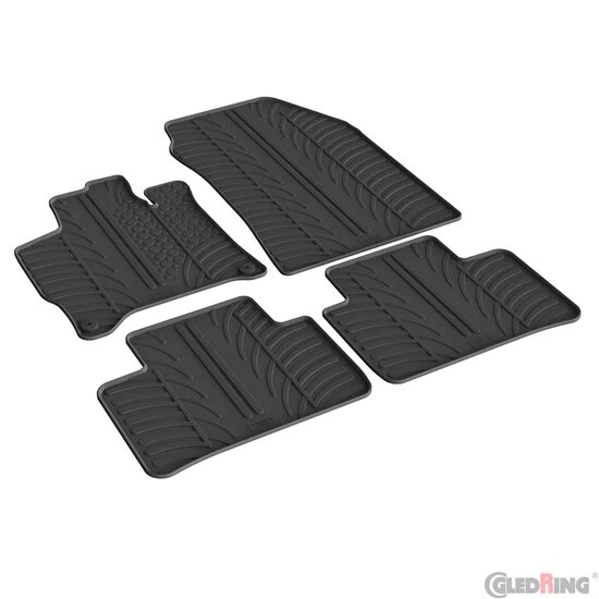 Gledring Rubbermatten passend voor Opel Astra L Sports Tourer MHEV 2024- &amp; Peugeot 308 III SW MHEV 2024- (T profiel 4-delig)