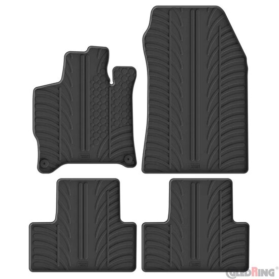 Gledring Rubbermatten passend voor Opel Astra L HB 5-deurs MHEV 2024- &amp; Peugeot 308 III HB 5-deurs MHEV 2024- (T profiel 4-delig)