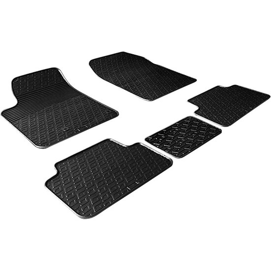  Gledring Rubbermatten passend voor Citroen Berlingo / Peugeot Partner 2002-2008 (G profiel 5-delig + montageclips)