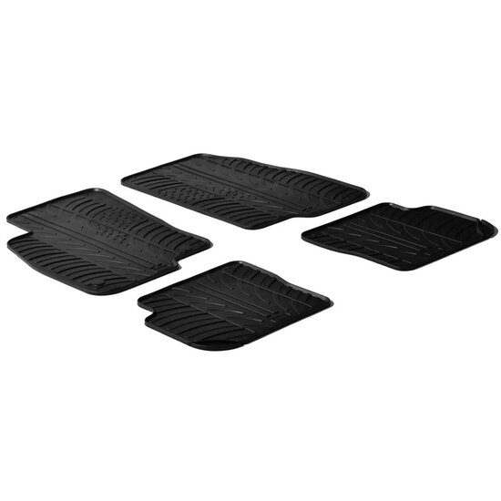 Gledring Rubbermatten passend voor Fiat Punto Evo 2009-2014 (T profiel 4-delig + montageclips)