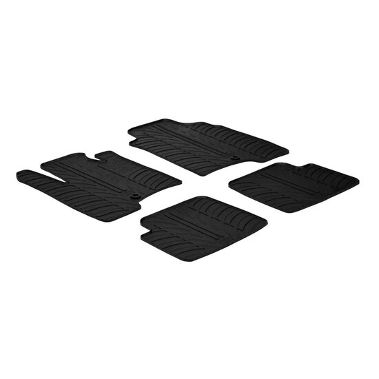 Gledring Rubbermatten passend voor Fiat Panda 2012-2014 (T profiel 4-delig + montageclips)
