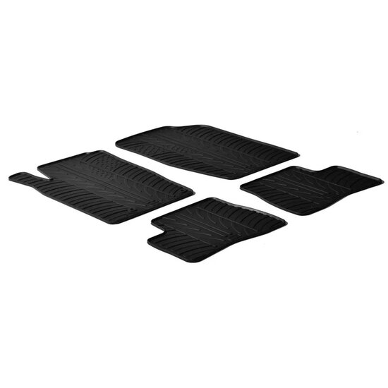 Gledring Rubbermatten passend voor Peugeot 206 3/5-deurs/SW/206+ 1998- (T profiel 4-delig)