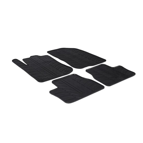 Gledring Rubbermatten passend voor Peugeot 2008 incl. Crossover 2013-2019 (T profiel 4-delig + montageclips)