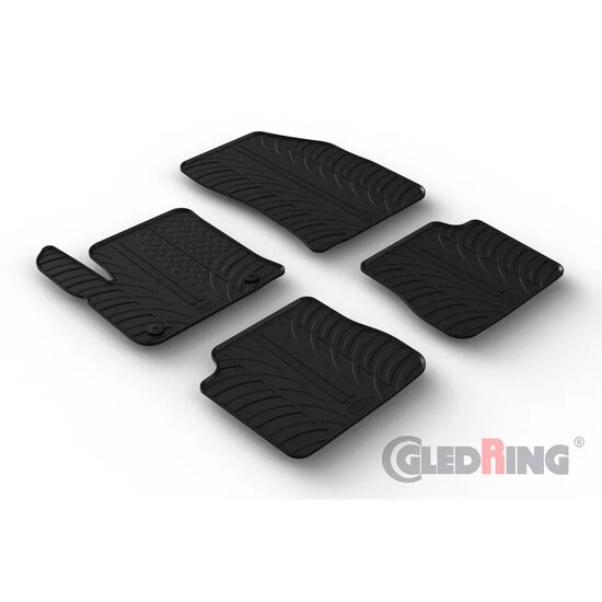  Gledring Rubbermatten passend voor Peugeot e-2008 II 2020- (T profiel 4-delig + montageclips)