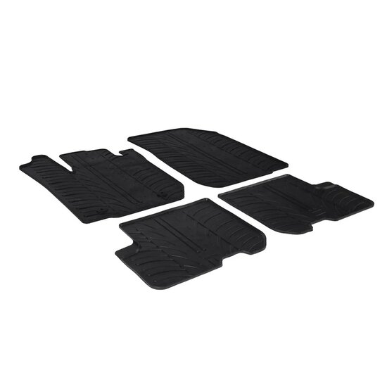 Gledring Rubbermatten passend voor Dacia Sandero 2012-2020 &amp; Logan 2013- (T profiel 4-delig + montageclips)