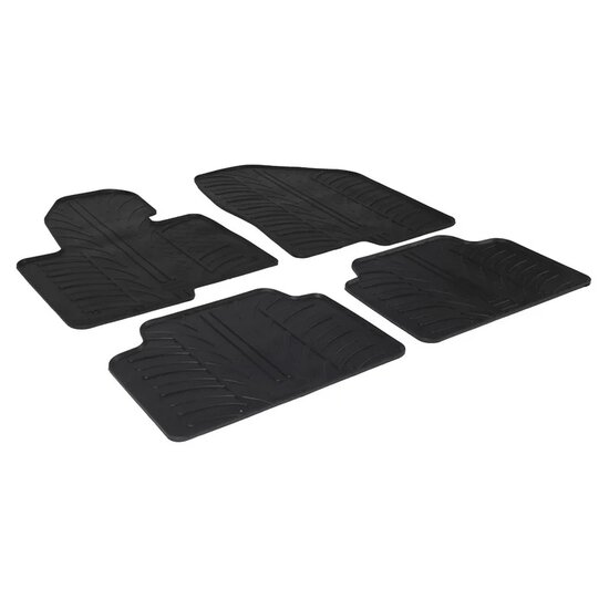 Gledring Rubbermatten passend voor Hyundai Santa Fe III 2012-2018 (T Profil 4- delig + montageclips)