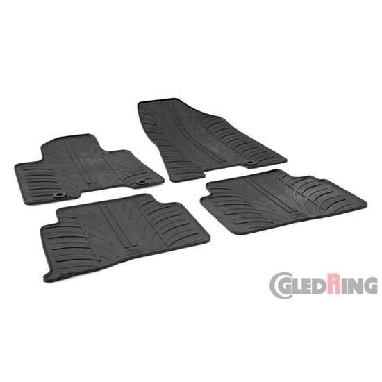 Gledring Rubbermatten passend voor Hyundai Tucson 2015-2020 (T profiel 4-delig + montageclips)
