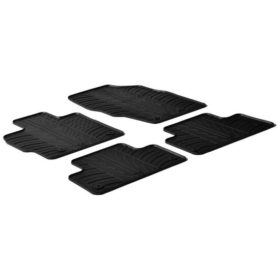 Gledring Rubbermatten passend voor Mazda CX-7 benzine 2007- (T profiel 4-delig + montageclips)