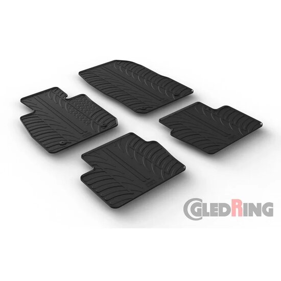 Gledring Rubbermatten passend voor Mazda CX-3 2015- (T profiel 4-delig + montageclips)