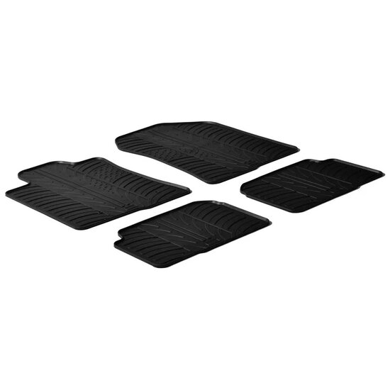 Gledring Rubbermatten passend voor Toyota Corolla Verso 2004-2009 (T profiel 4-delig + montageclips)