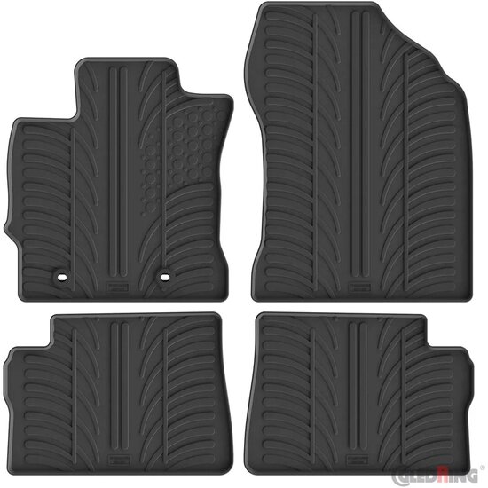 Gledring Rubbermatten passend voor Toyota Auris HB/Touring Sport/Hybrid 2012- (T profiel 4-delig + montageclips)