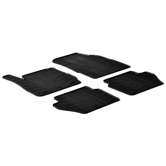  Gledring Rubbermatten passend voor Ford Fiesta VII 2008-2017 (T profiel 4-delig + montageclips)