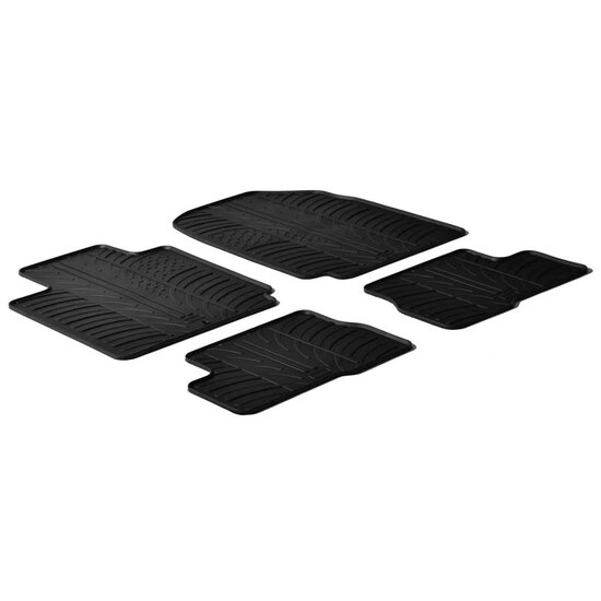 Gledring Rubbermatten passend voor Nissan Micra 2003-2011 (T profiel 4-delig)
