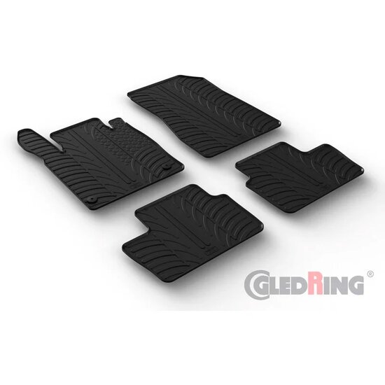  Gledring Rubbermatten passend voor Nissan Juke II 2019- (T profiel 4-delig + montageclips)
