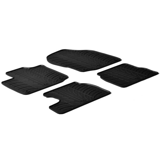Gledring Rubbermatten passend voor Honda Civic Benzine 2012-2017 (T profiel 4-delig + montageclips)