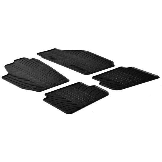  Gledring Rubbermatten passend voor Skoda Fabia II 2007-2014 (T profiel 4-delig + montageclips)