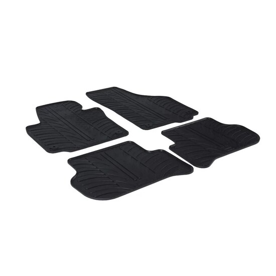 Gledring Rubbermatten passend voor Skoda Yeti 2013-2017 (T profiel 4-delig + montageclips)