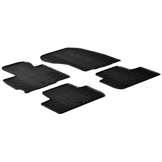 Gledring Rubbermatten passend voor Mitsubishi ASX 2009- / Citro&euml;n C4 Aircross (T profiel 4-delig + montageclips)