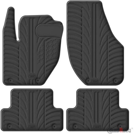  Gledring Rubbermatten passend voor Volvo V40 2012- (T profiel 4-delig + montageclips)