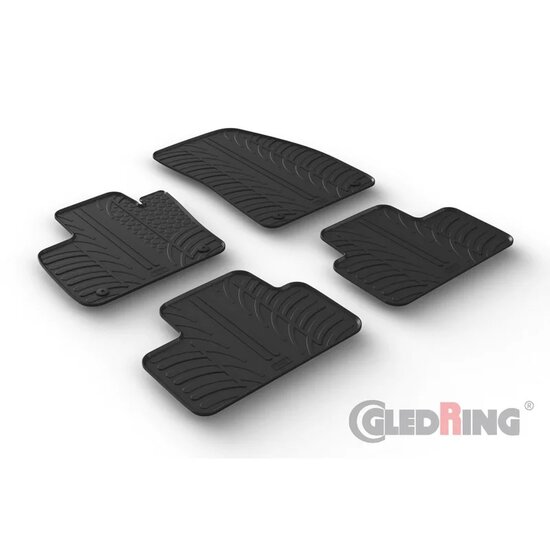 Gledring Rubbermatten passend voor Volvo XC40 2018- excl. Recharge (T profiel 4-delig + montageclips)