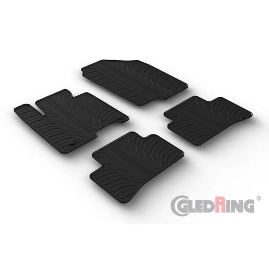 Gledring Rubbermatten passend voor Hyundai Tucson (NX4E) 48V Mild Hybrid 2020- excl. Full Hybrid (T profiel 4-delig + montageclips)