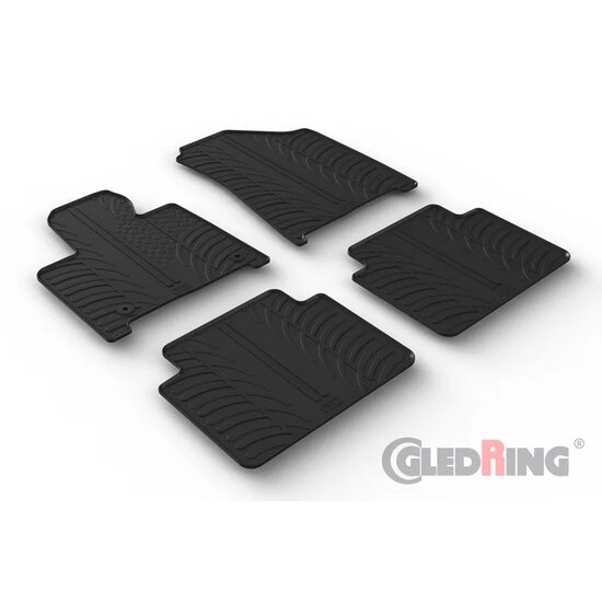 Gledring Rubbermatten passend voor Hyundai Santa F&eacute; V (MX5) Hybrid/PHEV 2024- (T profiel 4-delig)