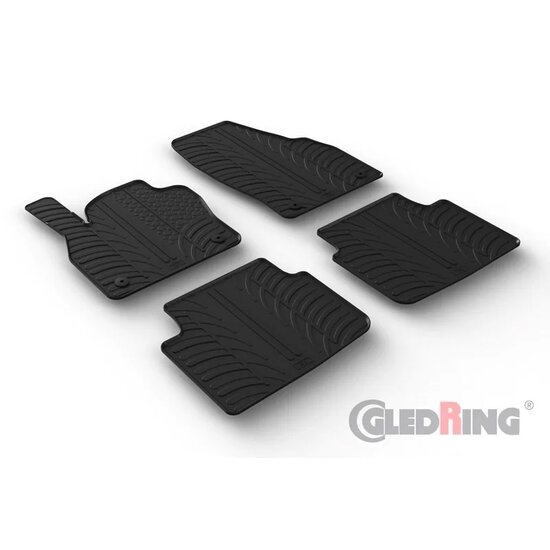 Gledring Rubbermatten passend voor Skoda Kamiq 9/2019- (T profiel 4-delig + montageclips)