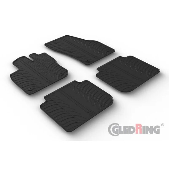 Gledring Rubbermatten passend voor Skoda Kodiaq II (PS7) 2024- (T profiel 4-delig + montageclips)