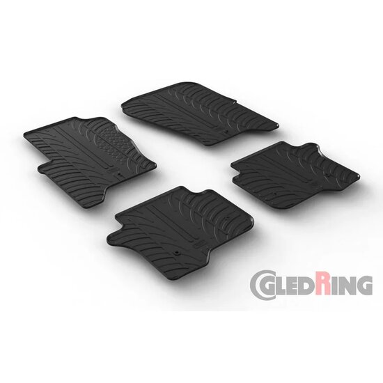 Gledring Rubbermatten passend voor Landrover Discovery 4 2009-2017 (T profiel 4-delig + montageclips)