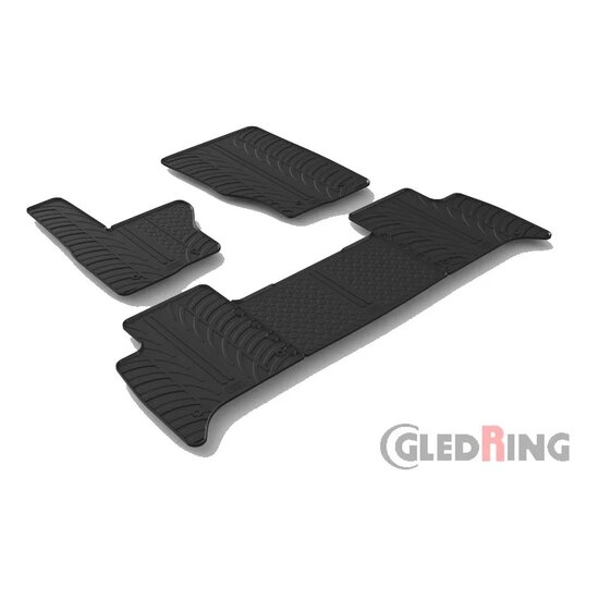 Gledring Rubbermatten passend voor Landrover Discovery 5 2017- (T profiel 5-delig + montageclips)