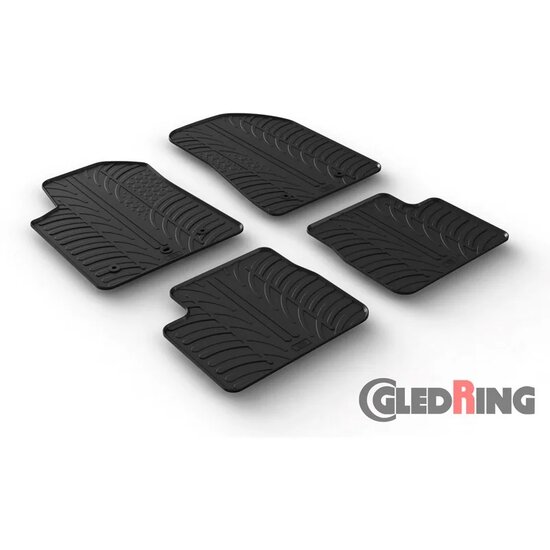 Gledring Rubbermatten passend voor Alfa Romeo Giulietta 2014- (T profiel 4-delig + montageclips)