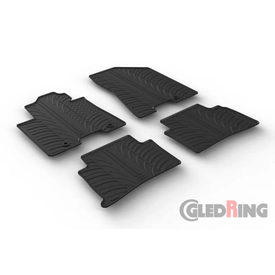  Gledring Rubbermatten passend voor Kia Sportage IV 2016-2021 (T profiel 4-delig + montageclips)