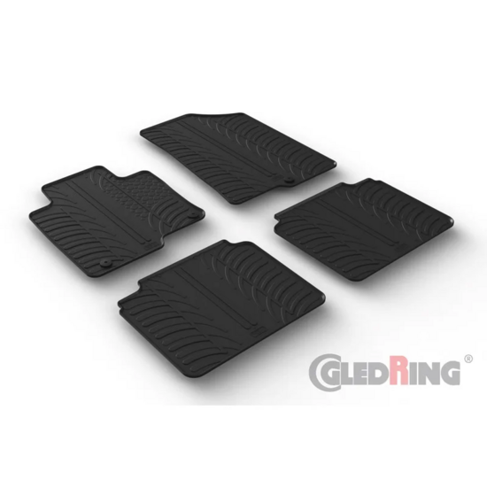 Gledring Rubbermatten passend voor Kia Optima SW/Sedan/PHEV 2017- (T profiel 4-delig + montageclips)