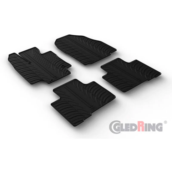  Gledring Rubbermatten passend voor Toyota Highlander incl. Hybrid 2021- (T profiel 4-delig + montageclips)