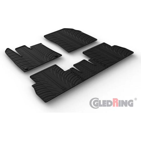  Gledring Rubbermatten passend voor Citro&euml;n Berlingo Multispace (T Profil 5-delig + ronde montageclips)