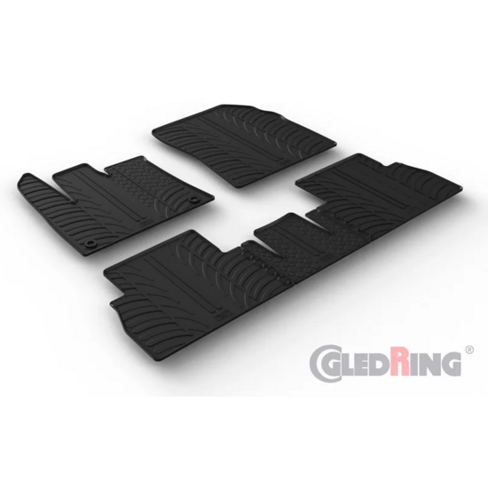 Gledring Rubbermatten passend voor Citro&euml;n Berlingo Multispace (T profiel 5-delig + ovale montageclips)